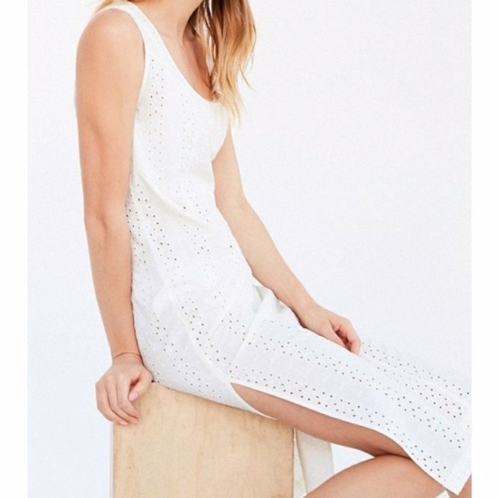 NWT Kimchi Blue Eyelet Column Midi Dress
